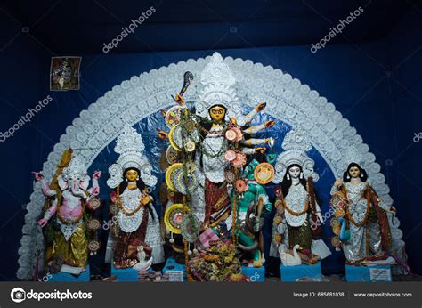 Durga Puja Biggest Festival India West Bengal Puja Has Been Stock Photo ...