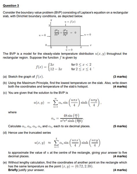 Solved Question Consider The Boundary Value Problem Bvp Chegg