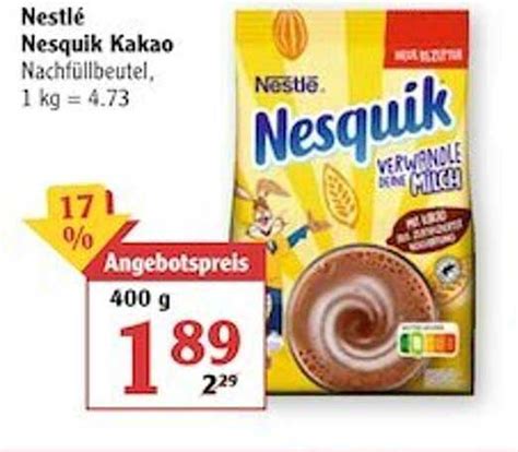 Nestl Nesquik Kakao Angebot Bei Globus Prospekte De