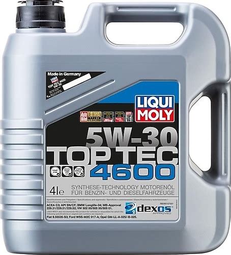 Liqui Moly Top Tec 4600 Dexos2 5W-30 4 lt Motor Yağı - 2023 Fiyatları ...