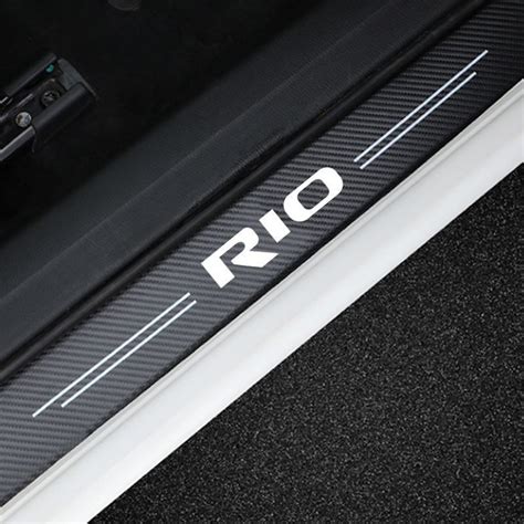 Углеродное волокно для KIA RIO 2 3 4 DC JB UB YB наклейки на порог ...