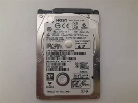 Hitachi Travelstar HTS545050A7E680 500GB 2.5" Laptop Hard Drive SATA ...