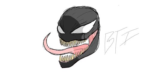 Venom head drawing by TheInternetover9000 on Newgrounds