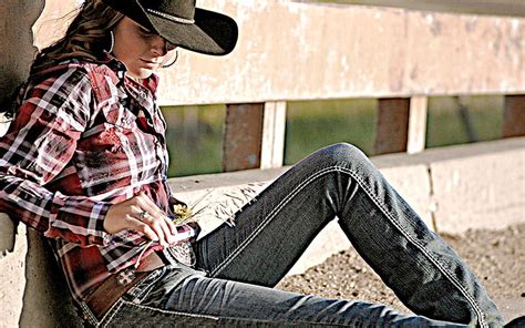 Tough Texan Female Models Hats Cowgirl Boots Ranch Fun