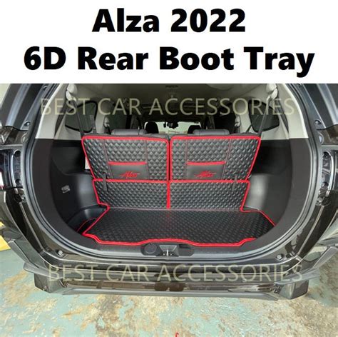 Perodua Alza 2022 6D Leather Rear Boot Cargo Car Floor Mats Trunk Mat