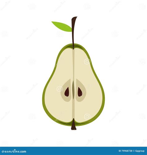 Pear Fruit Icon Stock Vector Illustration Of Agriculture 79968738