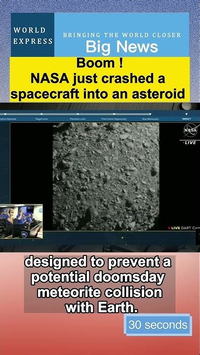 Boom Nasa Just Crashed A Spacecraft Into An Asteroid Shorts Nasa