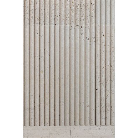 Light Travertine Cladding Panel Veneer Sheet Textured Natural Stone