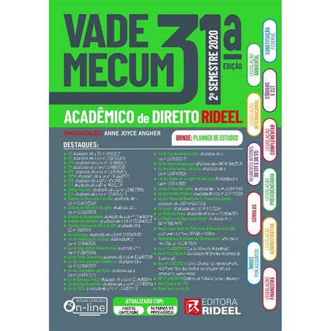 Vade Mecum Academico De Direito Rideel 31a Edicao 2o Semestre