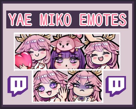 Yae Miko Emotes For Twitch And Discord Genshin Impact Raiden Shogun