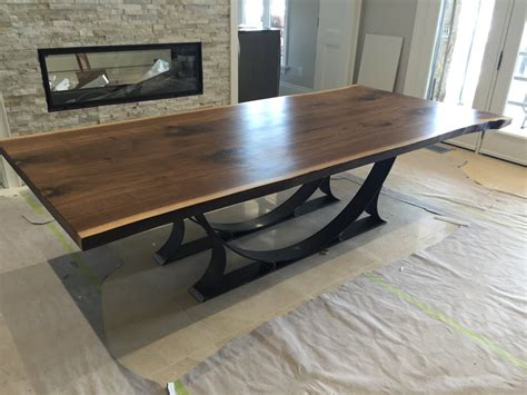 Live edge black walnut dining table Free shipping by PlankToTable