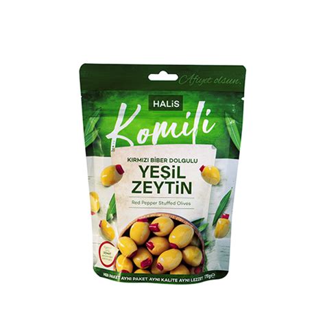 Komili Kırmızı Biber Dolgulu Yeşil Zeytin