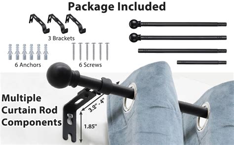 Amazon Bsbsbest Curtain Rods Pack For Windows To Inch