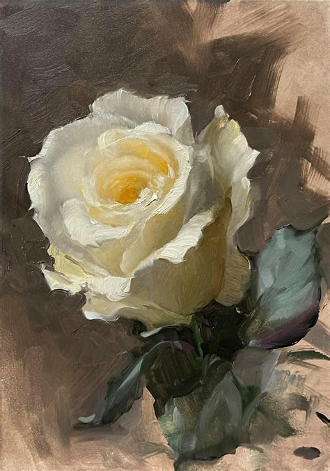 Moody Painting Daily Painting Rose Painting Artwork Painting Floral