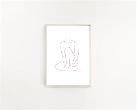 Female Form Line Art Minimal Female Nude Nude Art Poster Female Body Drawing Nude Abstract