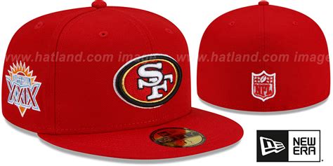 San Francisco 49ers SUPER BOWL XXIX SIDE-PATCH Red Fitted Hat