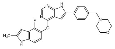 4 4 Fluoro 2 Metil 1H Indol 5 Iloxi 6 4 Morfolin 4 Ilmetil Fenil