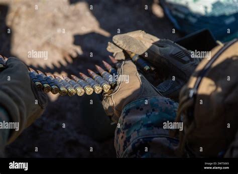 U S Marine Corps Lance Cpl Elijah Maryanov A Machine Gunner With