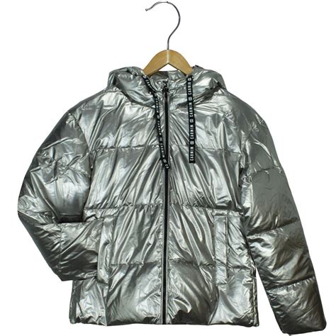 Jaqueta Carmim Puffer Prata Feminina