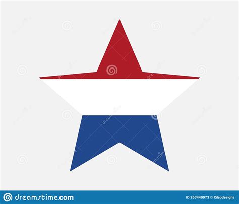 Netherlands Star Flag. Dutch Star Shape Flag Stock Vector - Illustration of emoji, ensign: 263440973