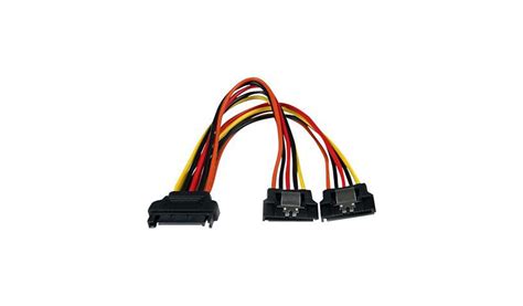 StarTech.com 6in Latching SATA Power Y Splitter Cable Adapter - M/F ...