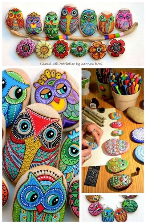 Diy Owl Stone Painting Icreatived