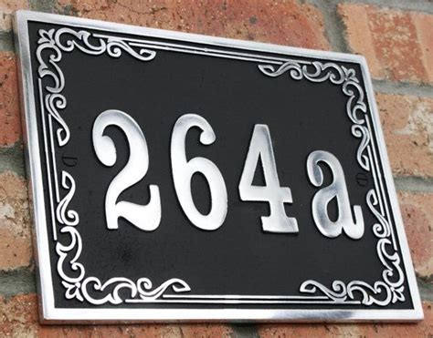 Vintage Style House Address Number Plaque. Solid Aluminium Hand Made To ...