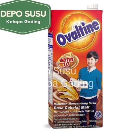 Jual Ovaltine UHT 1L Chocolate Malt Milk Ovomaltine Susu 1 Liter