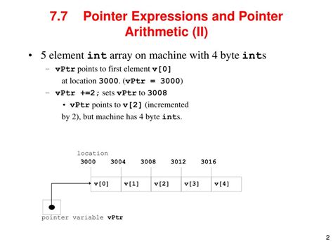 PPT - 7.7 Pointer Expressions and Pointer Arithmetic PowerPoint ...