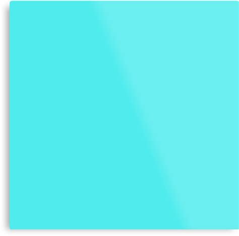 Cheap Solid Celeste Bright Aqua Blue Color Metal Print By Cheapest