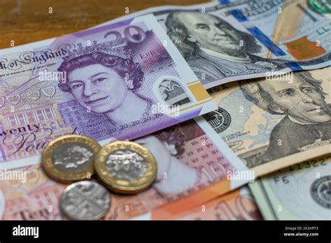 British Pound Sterling (GBP) and US Dollars (USD), currency exchange ...