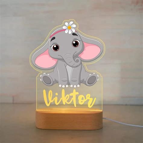 Luz nocturna personalizada 3D de regalo LED USB lámpara base de madera