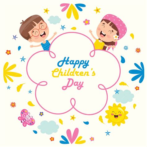 Premium Vector | Colorful greeting card for happy children's day