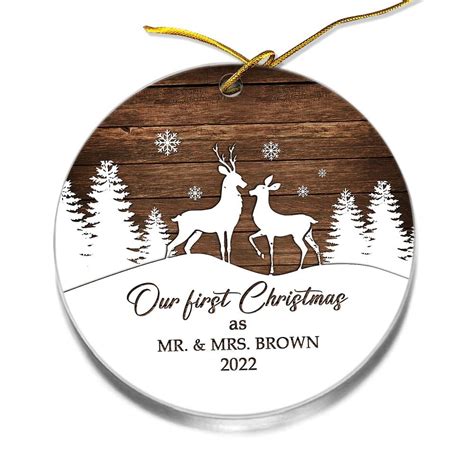 Personalized Ornament Couple Custom Photo For Xmas Lovers