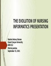 The Evolution Of Nursing Informatics Presentation Pptx The Evolution