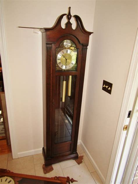 Two Seth Thomas Clocks Including Grandmother Clock 73tx17wx95d