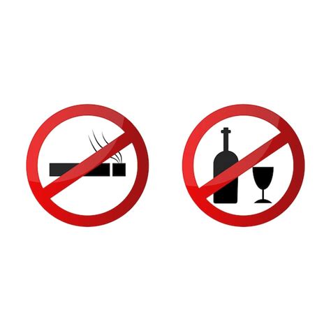 Premium Vector No Smoking Sign Forbidden Sign Icon Isolated Vector