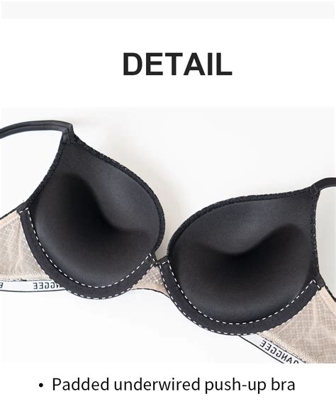 Women Mesh Lingerie Set Letter Print Bra Panty Set Push Up Padded Brassiere Contrast Color