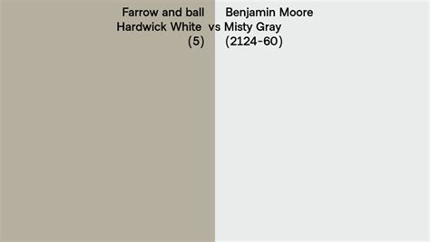 Farrow And Ball Hardwick White 5 Vs Benjamin Moore Misty Gray 2124