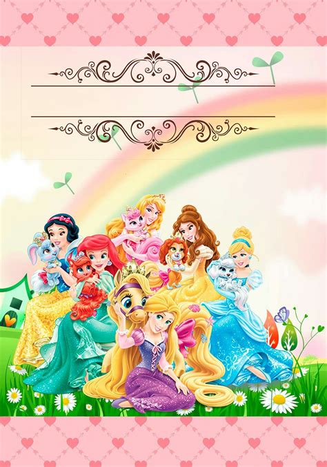 Capa De Caderno Das Princesas Para Imprimir Colorido - Capa de caderno princesas para imprimir | Festa infantil vingadores ...