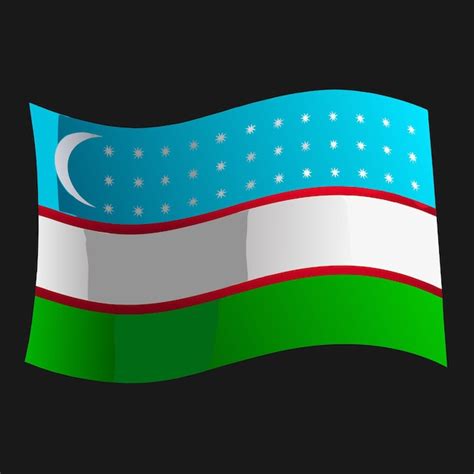 Premium Vector Uzbekistan Flag Illustration On White Background