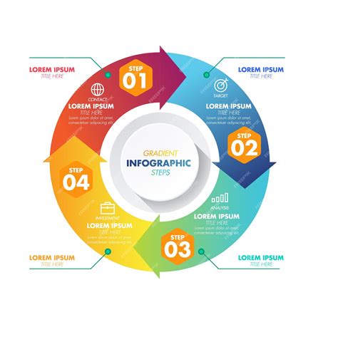 premium vector circle arrows infographic
