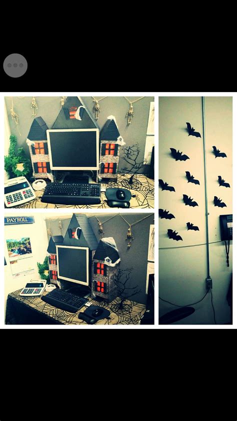 Made It Myself Halloween Inspired Office Desk 🎃 Halloween Cubicle