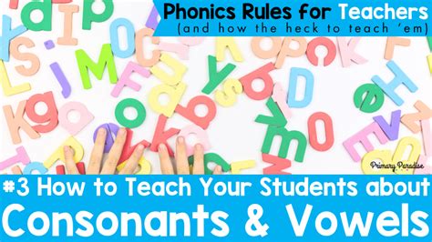 How To Teach Consonants And Vowels Phonics Rules For Teachers