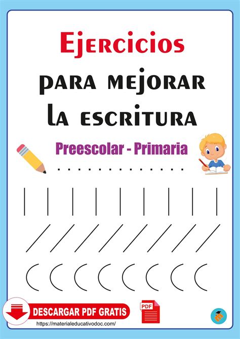 Ejercicios Para Mejorar La Escritura Infantil Preescolar Y Primaria