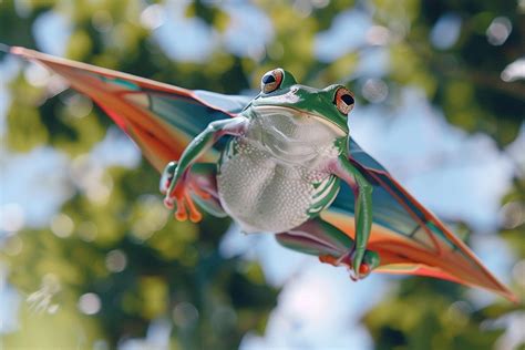 Download Frog Flying Flying Frog Royalty Free Stock Illustration