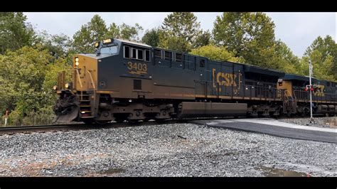 Csx Mixed Freight Train Rare Box Cars Woodbine Md Csx