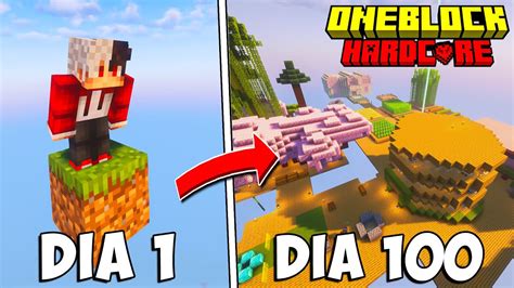 SOBREVIVÍ 100 Días en un ONE BLOCK en Minecraft HARDCORE YouTube