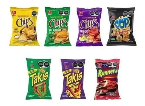 Botana Surtida Barcel Con Pzas Chips Takis Runers