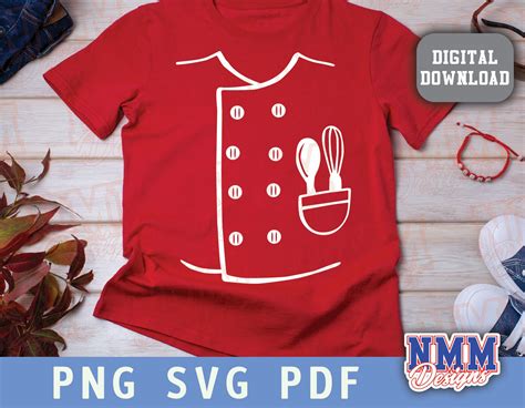 Chef Svg Chef Shirt Svg Chef Costume Svg Chef Coat Pdf Etsy Australia